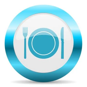 Blue white circle web glossy icon Stock Illustration