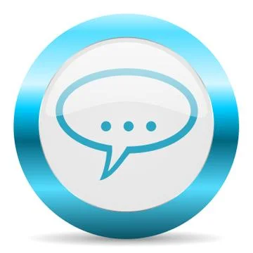 Blue white circle web glossy icon Stock Illustration