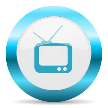 Blue white circle web glossy icon Stock Illustration