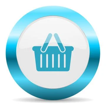 Blue white circle web glossy icon Stock Illustration