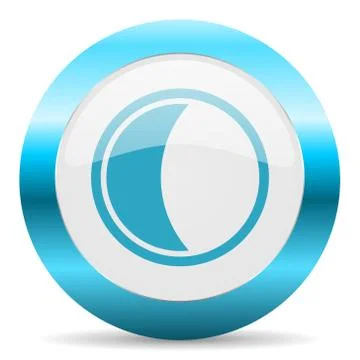 Blue white circle web glossy icon Stock Illustration