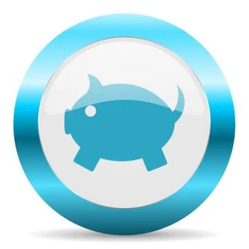 Blue white circle web glossy icon Stock Illustration