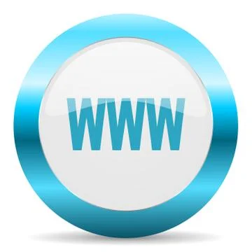 Blue white circle web glossy icon 스톡 일러스트