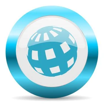 Blue white circle web glossy icon イラスト素材