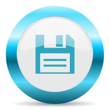 Blue white circle web glossy icon Illustrazione stock