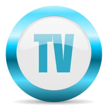 Blue white circle web glossy icon Stock Illustration