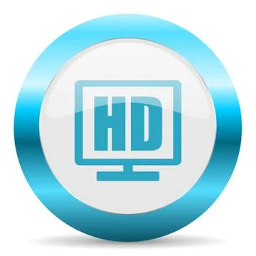 Blue white circle web glossy icon Stock Illustration