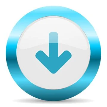 Blue white circle web glossy icon Stock Illustration