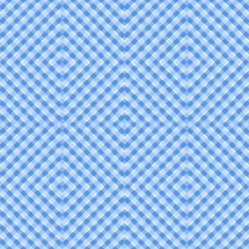 Blue white diagonal checkered plaid seamless pattern Stock Illustration