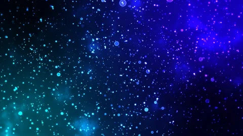 Blue, white floating particles shimmering on blue background. Best 4k uhd screen Video stock 106866828