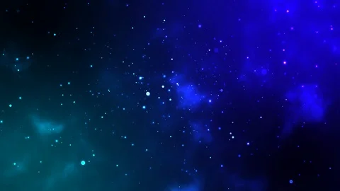 Blue, white floating particles shimmering on blue background. Best 4k uhd screen 스톡 동영상 106895691