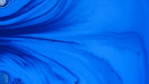 Blue white flow tendrils galaxy of cosmic paint colors in motion Stock Footage 108013208