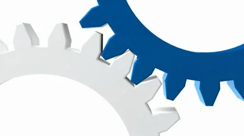 Blue white gear Stock Footage 10357068