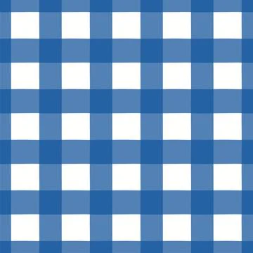 Blue, white Gingham seamless geometric pattern Illustrazione stock