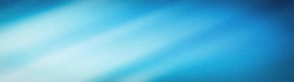 Blue white gradient background with grainy abstract texture in wide format .. Stock Photos