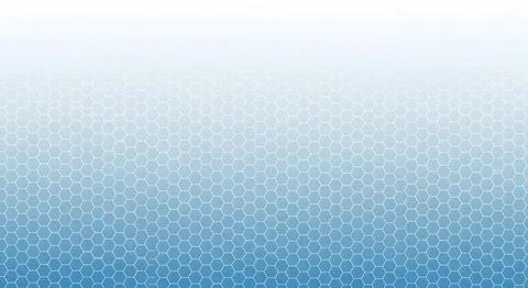 Blue to white gradient honeycomb background with geometric hexagonal patter.. イラスト素材