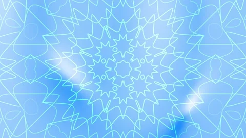 Blue white gradient with mandala overlay Stock Footage 304220870