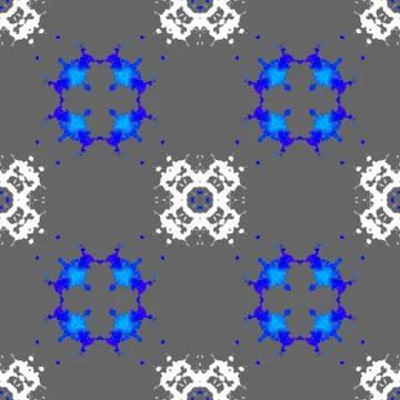 Blue white gray seamless pattern Stock Illustration