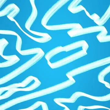 Blue White Hand Drawn Maze Pattern Illustrazione stock
