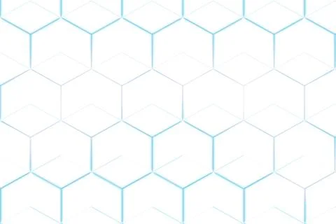 Blue white hexagonal abstract background tech mosaic design イラスト素材