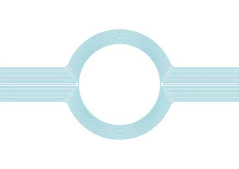 Blue white minimal round lines abstract futuristic tech background Stock Illustration