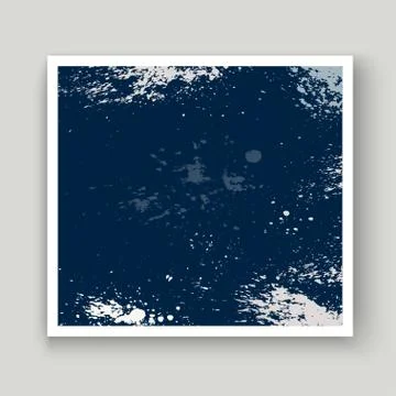 Blue white Neon explosion paint splatter artistic cover frame design. Decorat Stock Illustration