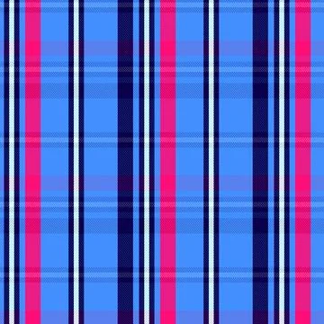 Blue White Plaid Seamless Pattern Design for Textiles Stock Illustration
