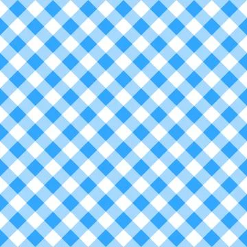 Blue white plaid tablecloth Illustrazione stock