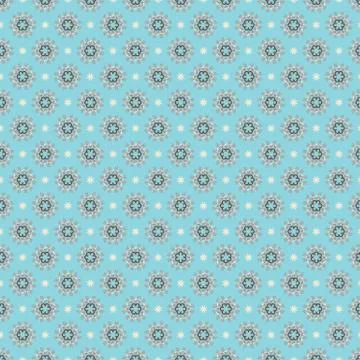Blue White Seamless Pattern Oriental Style Vector Illustration Stock Illustration