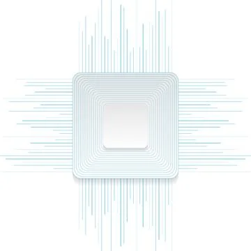 Blue white squares and lines concept abstract tech background イラスト素材