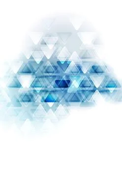 Blue white tech vector triangles design Blue white tech abstract triangles... Stock Photos