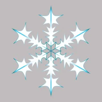 Blue-white vector snowflake. Stock Illustration