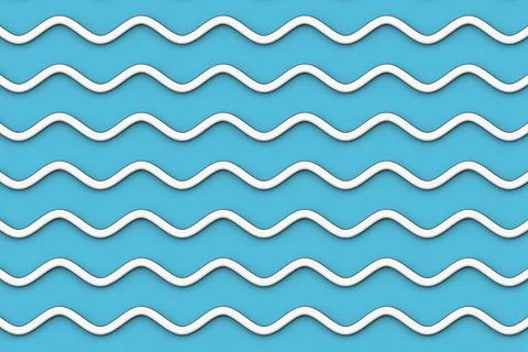 Blue white wavy line pattern. Ripple texture. Modern ceramic wall tile Stock Illustration