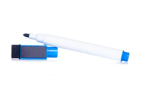 Blue whiteboard marker Stock Photos