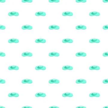 Blue wide brim sun hat summer pattern イラスト素材