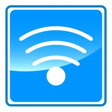 Blue wifi icon Stock Illustration