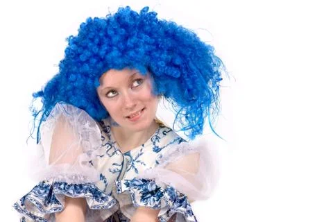 Blue wig Foto stock
