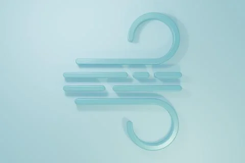 Blue Wind icon isolated on blue background. Windy weather. Minimalism conce.. Stock Illustration