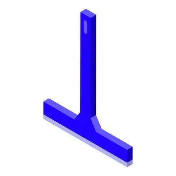 Blue window cleaning squeegee with ergonomic handle isometric view Ilustración de archivo