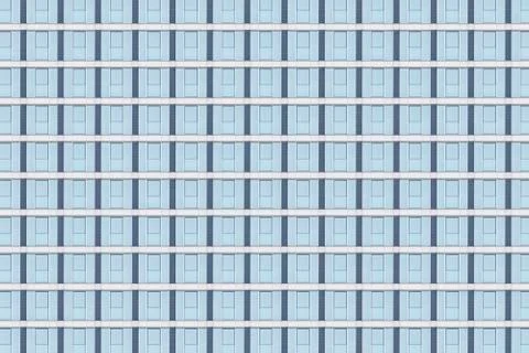 Blue window facade pattern for backgrounds Stock Photos