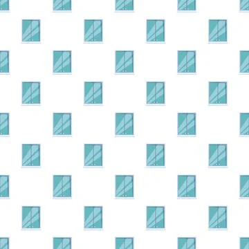 Blue window glass panel seamless pattern background Ilustración de archivo