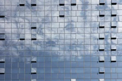Blue window office building background in Zagreb Fotos de archivo