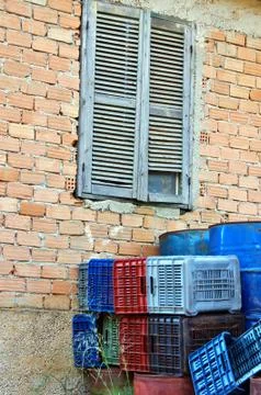 Blue window Stock Photos