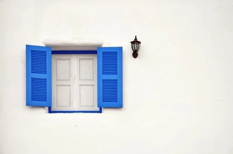 Blue window Stock Photos