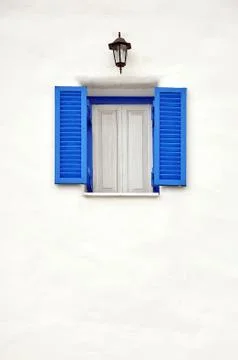 Blue window Stock Photos