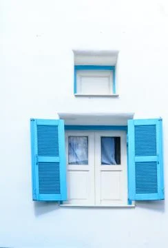 Blue window Stock Photos