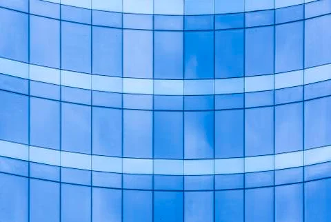 Blue windows background of a building Stock Photos
