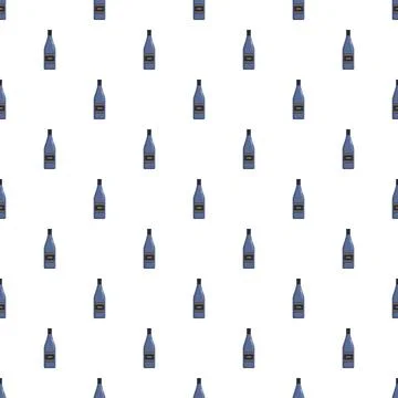 Blue wine bottle alcoholic drink pattern repeating 스톡 일러스트