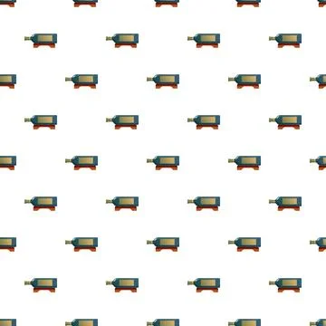 Blue wine bottle seamless pattern background Stock Illustration