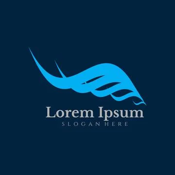 Blue wing logo Stock Illustration